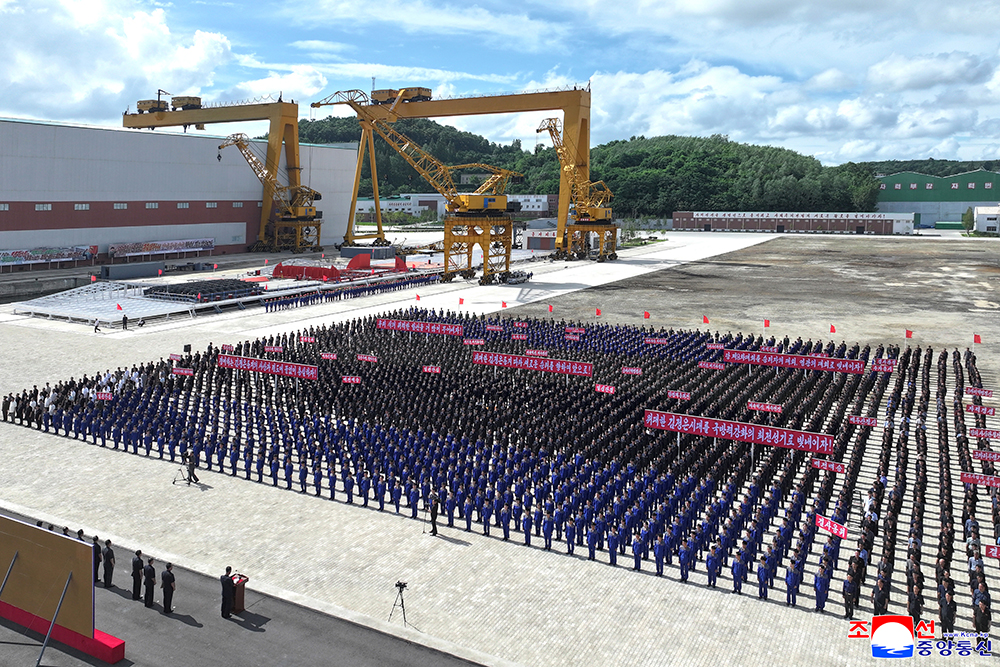  Nampho Shipyard vows to build Choe Hyon-class destroyer No. 3 till WPK founding anniversary of next year