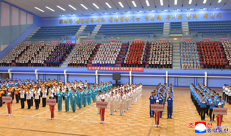 University students in Pyongyang hold sports meeting
