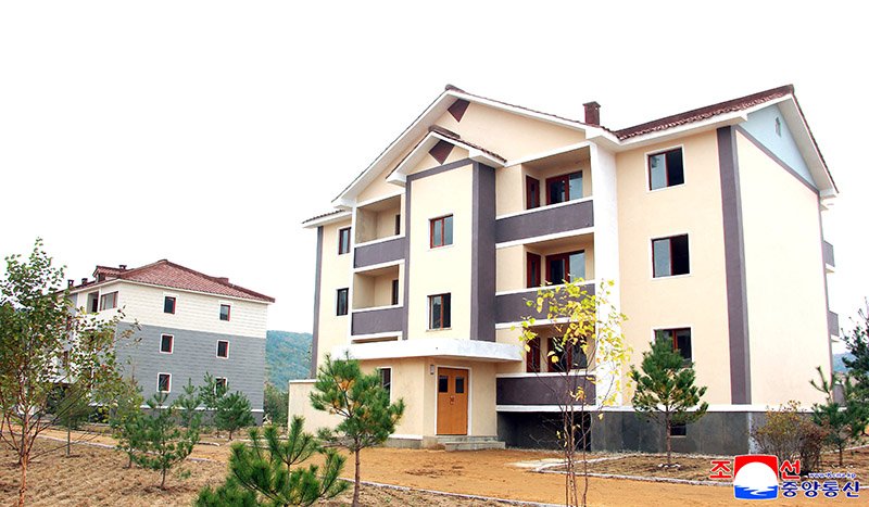 New houses built in rural area of North Hamgyong Province