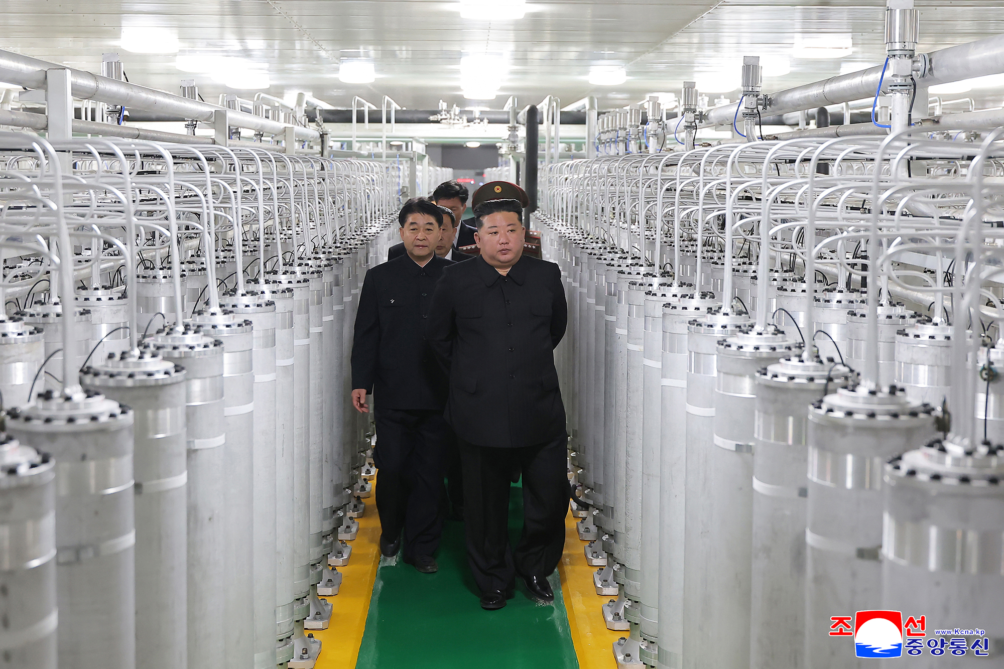 Respected Comrade Kim Jong Un gives field guidance at newly-inaugurated nuclear materials production factory