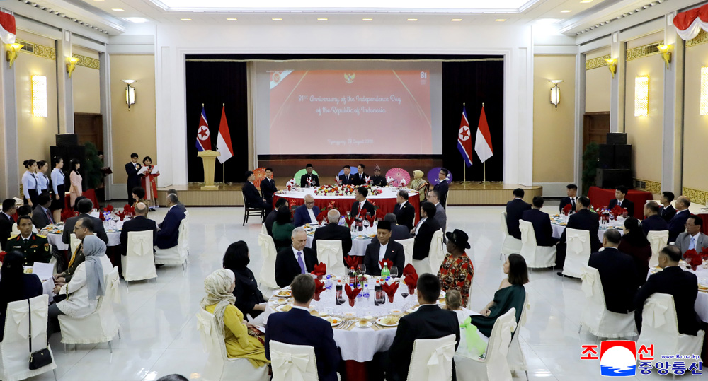 Reception given by Indonesian embassy in Pyongyang