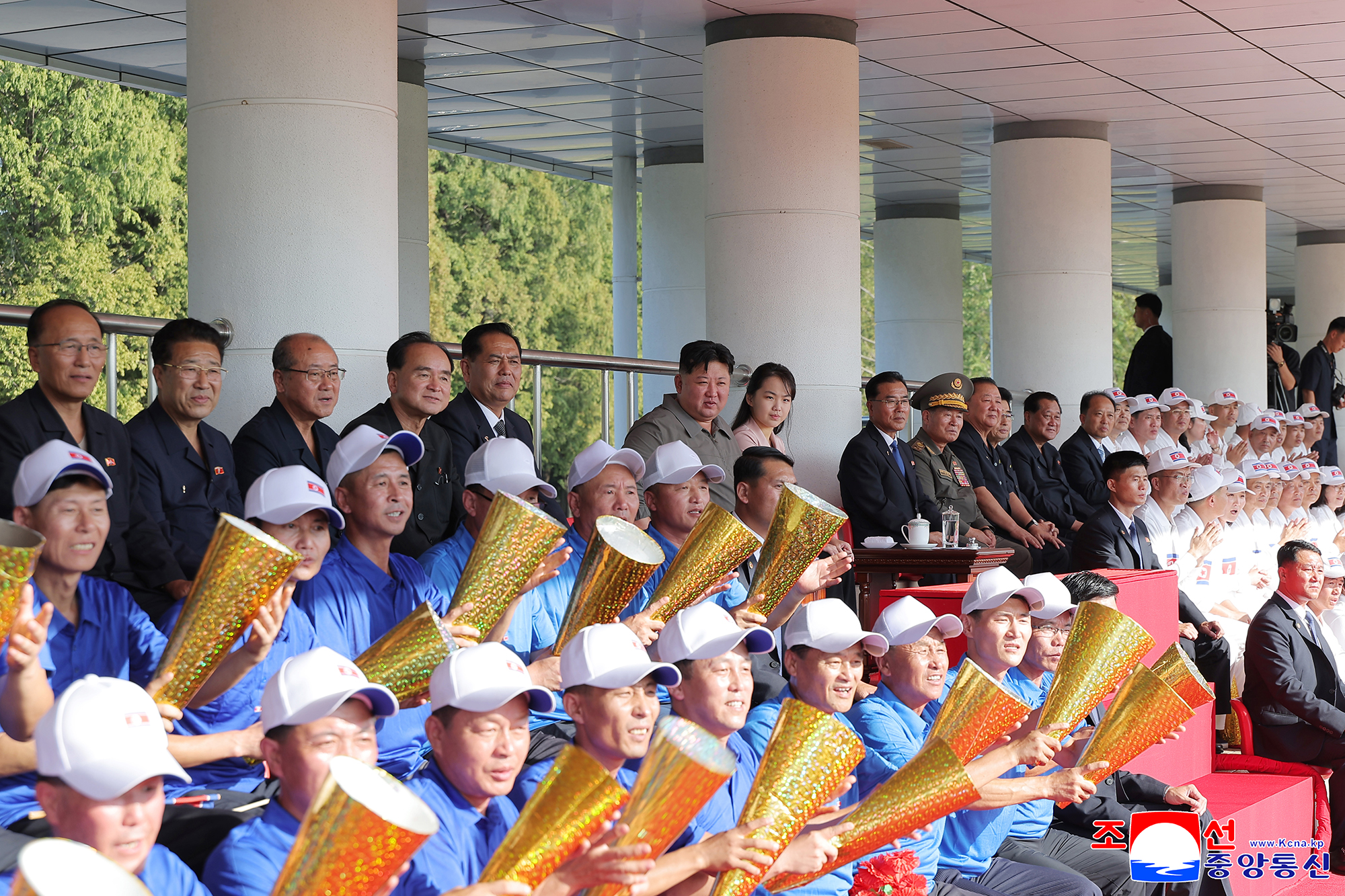 Respected Comrade Kim Jong Un watches football match between Missile Administration and Second Economy Commission