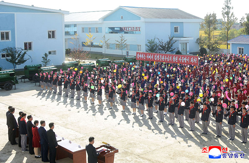 Schoolchildren donate farm machines in North Phyongan Province